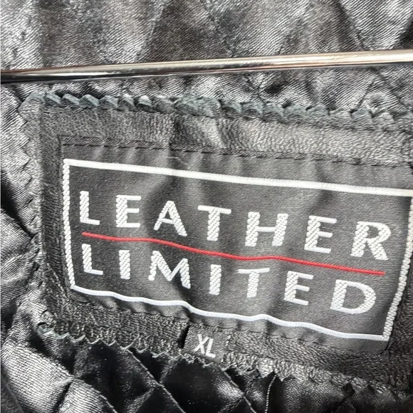 Leather Limited Black 100% Leather Coat XL Mink Trim Zip Out Liner jacket